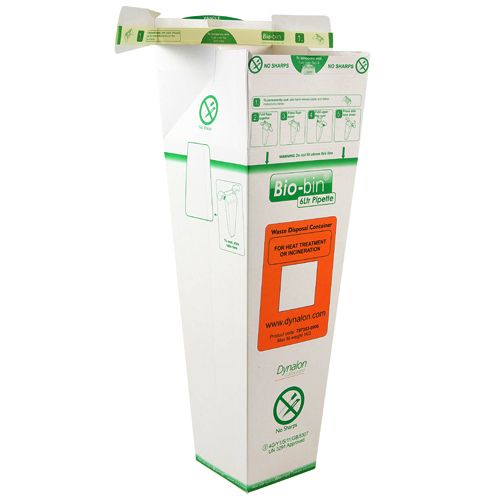 Bio-Bin Pipette Model, 6x6x15" 6L 40/CS, 1/CS