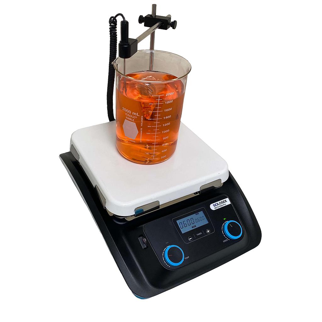 SCI500HS-Pro LCD Digital 10 x 10 Magnetic Hotplate Stirrer, ceramic-glass plate, 220-240V, 50/60Hz Euro Plug