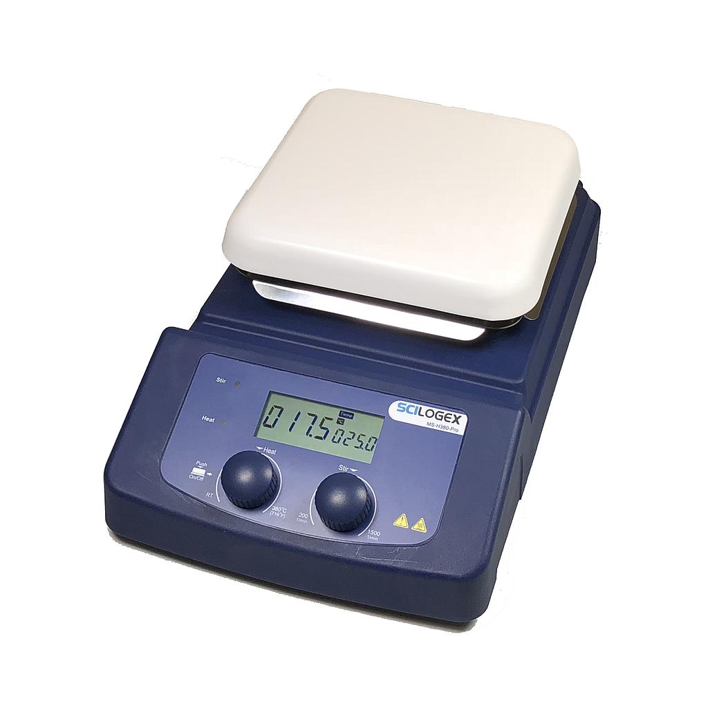 SCI380HS-Pro LCD Digital 5.5 x 5.5 in. Magnetic Hotplate Stirrer, ceramic plate, 220V, 50/60Hz UK Plug