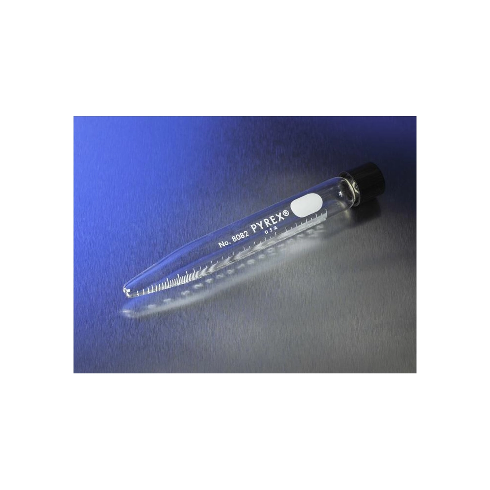 PYREX 15mL Conical Centrifuge Tubes with White Graduations, Screw Cap