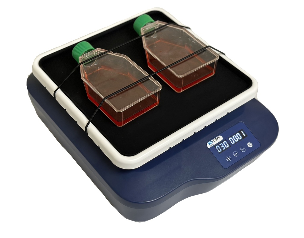 SCI-RS (SK-R1807-S) Digital Rocker, 7° angle, with 18900185 Anti-Slip Tissue Culture Flask Platform, 100-220V, 50/60Hz, US Plug