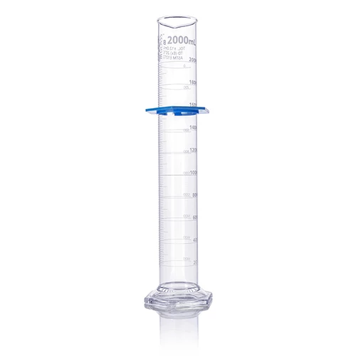 Cylinder, Graduated, Globe Glass, 2000mL, Class B, To Deliver (TD), Dual Grads, ASTM E1272, 1/Box - CS/4