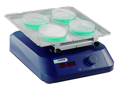 SCI-3DS Digital 3D Rocker, 7° angle, with 18900185 Anti-Slip Tissue Culture Flask Platform, 100-220V, 50/60Hz, UK Plug