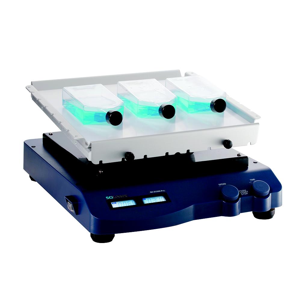 SCI-3DPro LCD Digital 3D Rocker, 9° angle, with 18900155 Anti-Slip tissue culture flask platform P/N 18900155, 100-220V, 50/60Hz, US Plug