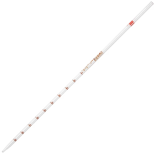 Pipette, Serological, Globe Glass, Reusable, 1mL, To Deliver (TD), 0.1 Graduations, Red Band, ASTM E1044, 6/Box