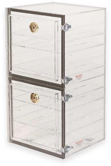 Clear Acrylic Desiccators, 12" x 12" x 1/4" Clear Perforated Shelf