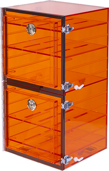 Amber Acrylic Desiccators, 12" x 12" x 1/4" Amber Perforated Shelf