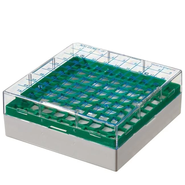 Colored 5026-0909 CryoBox PC with Green Grid 1.2-2mL, 9x9 Array