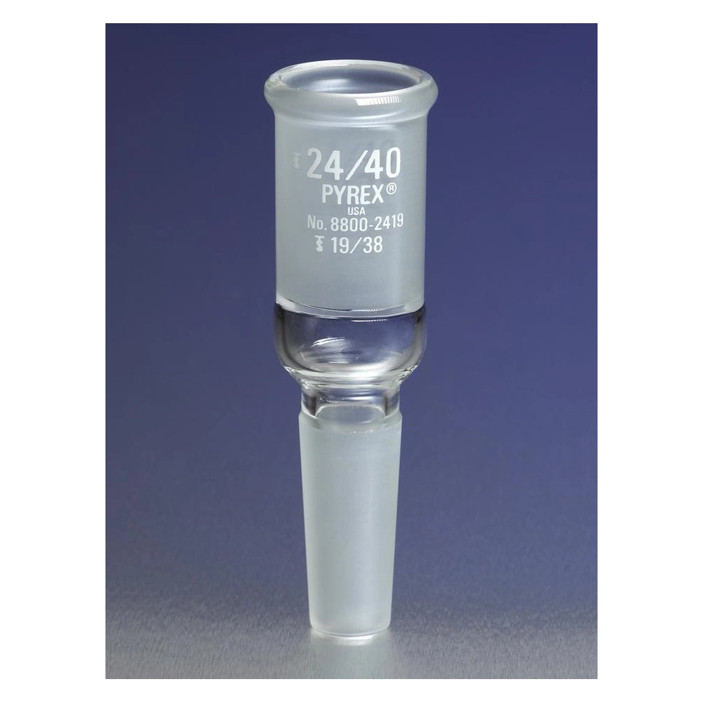 PYREX Reducing Adapters with 24/40 Standard Taper Outer Joint and 19/38 Standard Taper Inner Joint