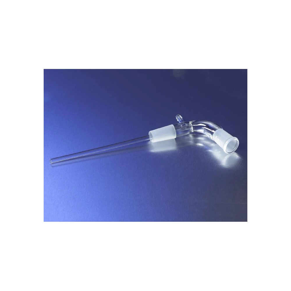 PYREX 105 Angle Vacuum Suction Tube Receiver Adapter with 24/40 Joints