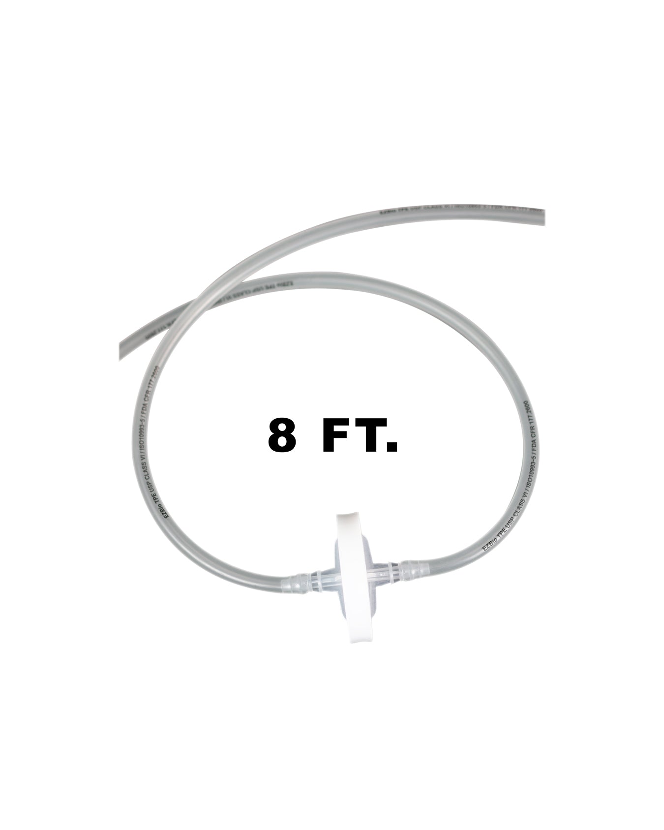 Vactrap™ 2 Tubing Extension, 8 feet (8'), with 0.2 µm PTFE Inline Vent Filter, 1/EA