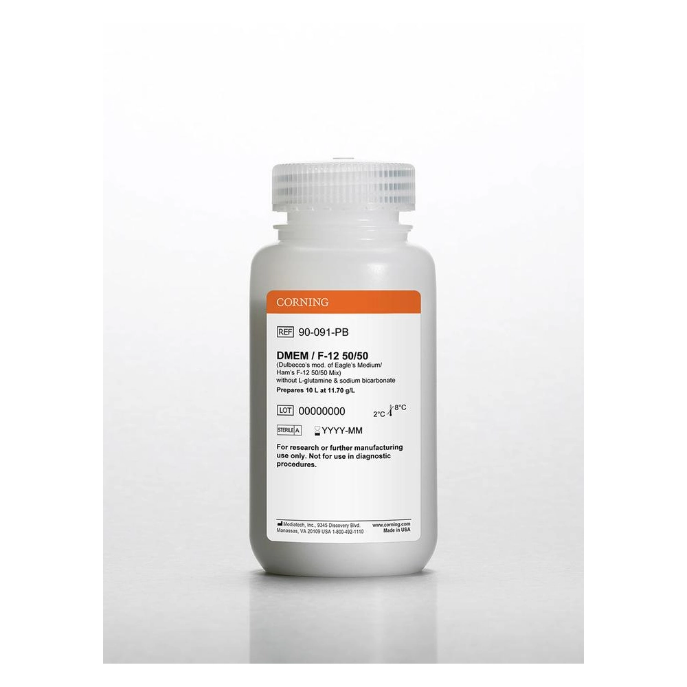 Corning® 10 L DMEM (Dulbeccos Modification of Eagles Medium)/Hams F-12 50/50 Mix, Powder [-] sodium bicarbonate, L-glutamine