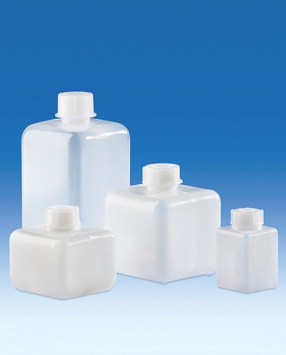 Square Bottle, HDPE, GL28 cap, PP, 250mL, pack of 24