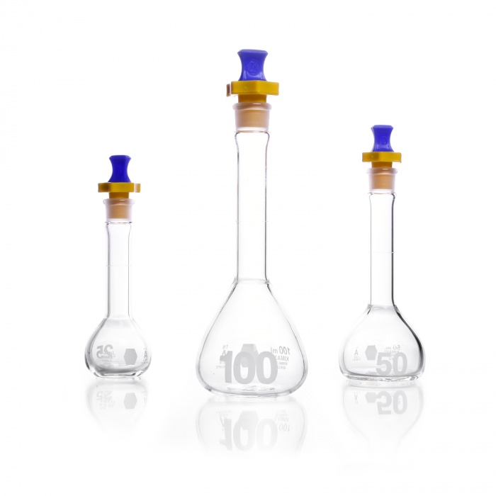 Volumetric Flask, Class A, Heavy Duty, Wide-Mouth, PE Stopper,10ML