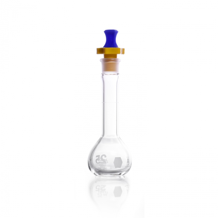 Volumetric Flask, Class A, Heavy Duty, Wide-Mouth, PE Stopper,25ML