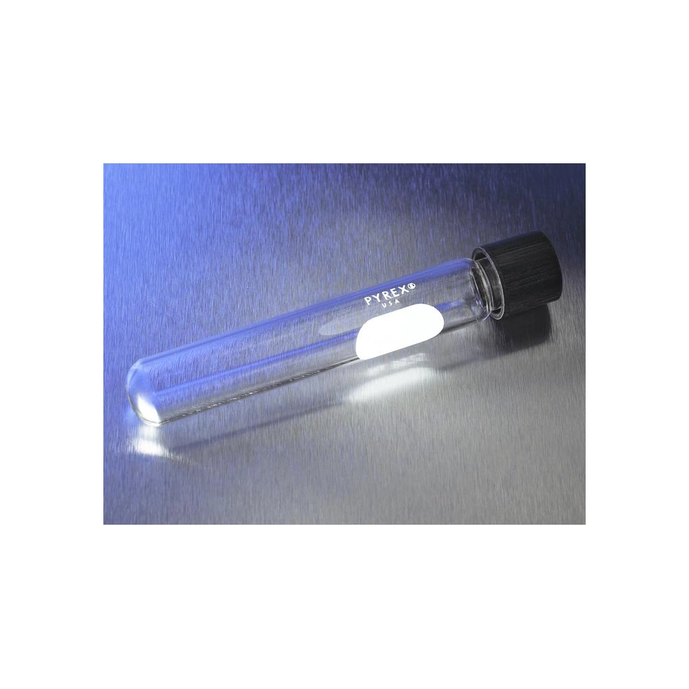 PYREX 55mL Screw Cap Culture Tubes with Phenolic Caps, 25x150mm