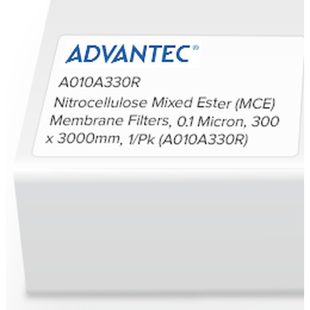 Nitrocellulose Mixed Ester (MCE) Membrane Filters, 0.1 Micron, 300 x 3000mm, 1/Pk