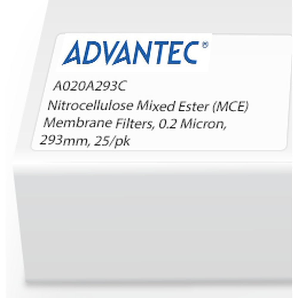 Nitrocellulose Mixed Ester (MCE) Membrane Filters, 0.2 Micron, 293mm, 25/pk