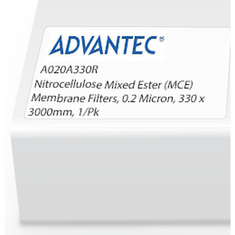 Nitrocellulose Mixed Ester (MCE) Membrane Filters, 0.2 Micron, 330 x 3000mm, 1/Pk
