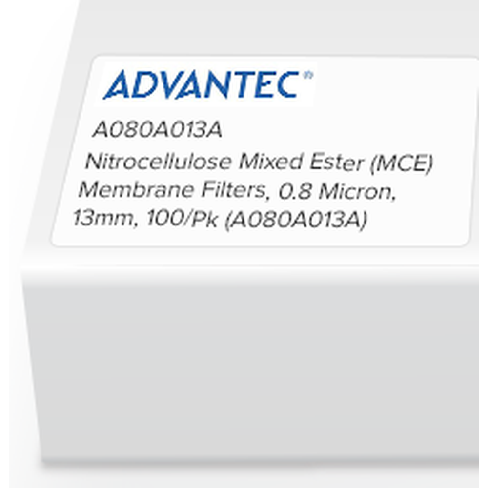 Nitrocellulose Mixed Ester (MCE) Membrane Filters, 0.8 Micron, 13mm, 100/Pk