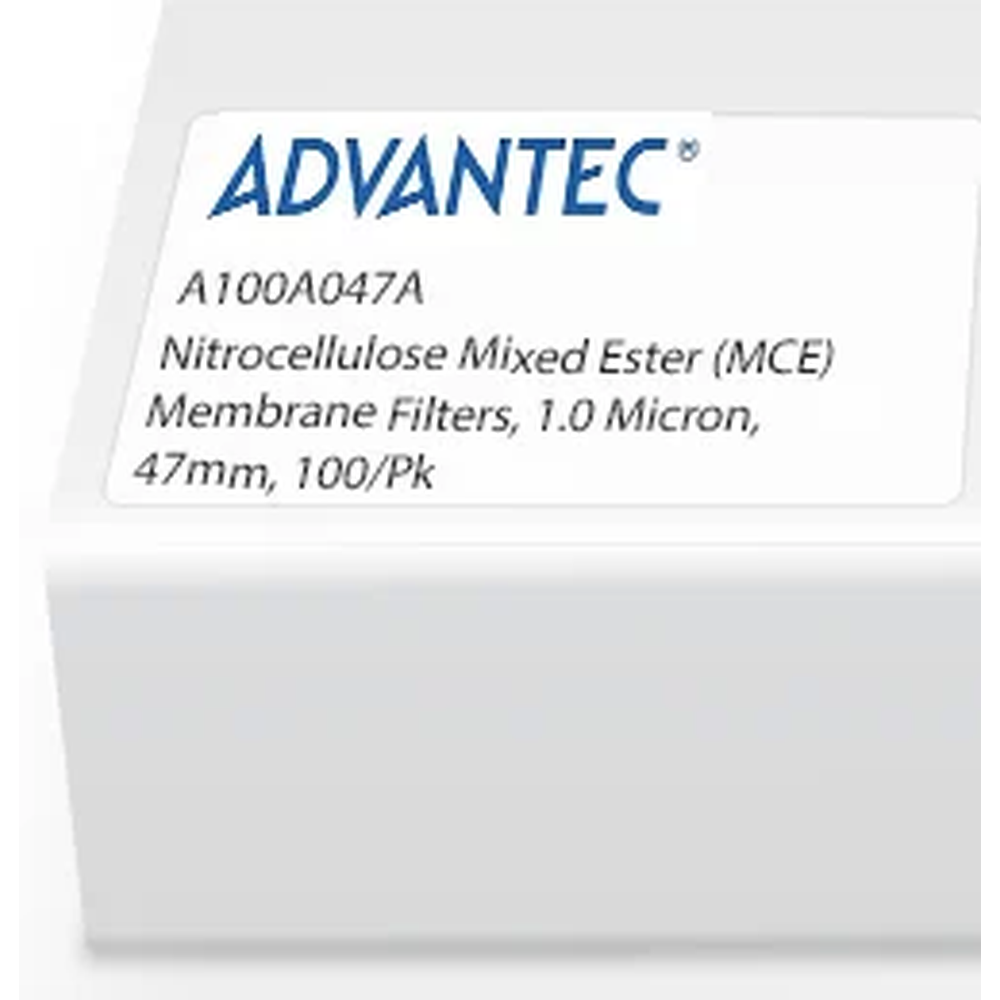 Nitrocellulose Mixed Ester (MCE) Membrane Filters, 1.0 Micron, 47mm, 100/Pk
