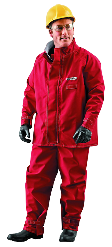 ALPHATEC 66660 JACKET SLV+3" RED POLY SIZE 4XL