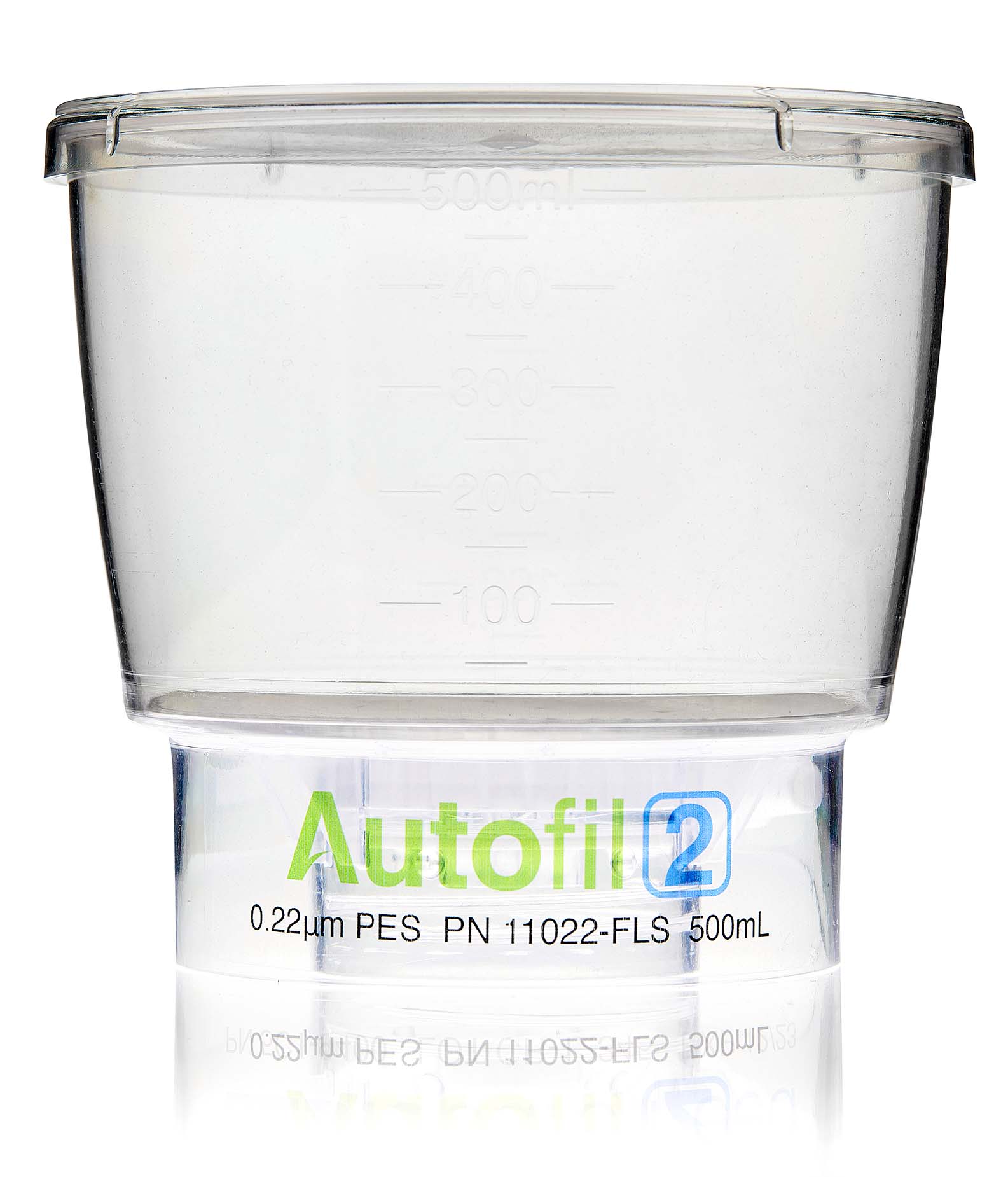 Autofil® 2 Sterile Disposable Bottle Top Vacuum Filters with 0.45 µm PES Membrane for Prefiltration or Clarification, 500 mL, 12/CS