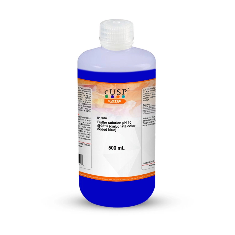 Buffer Solution pH 10.0 @ 25°C Carbonate Color Coded Blue