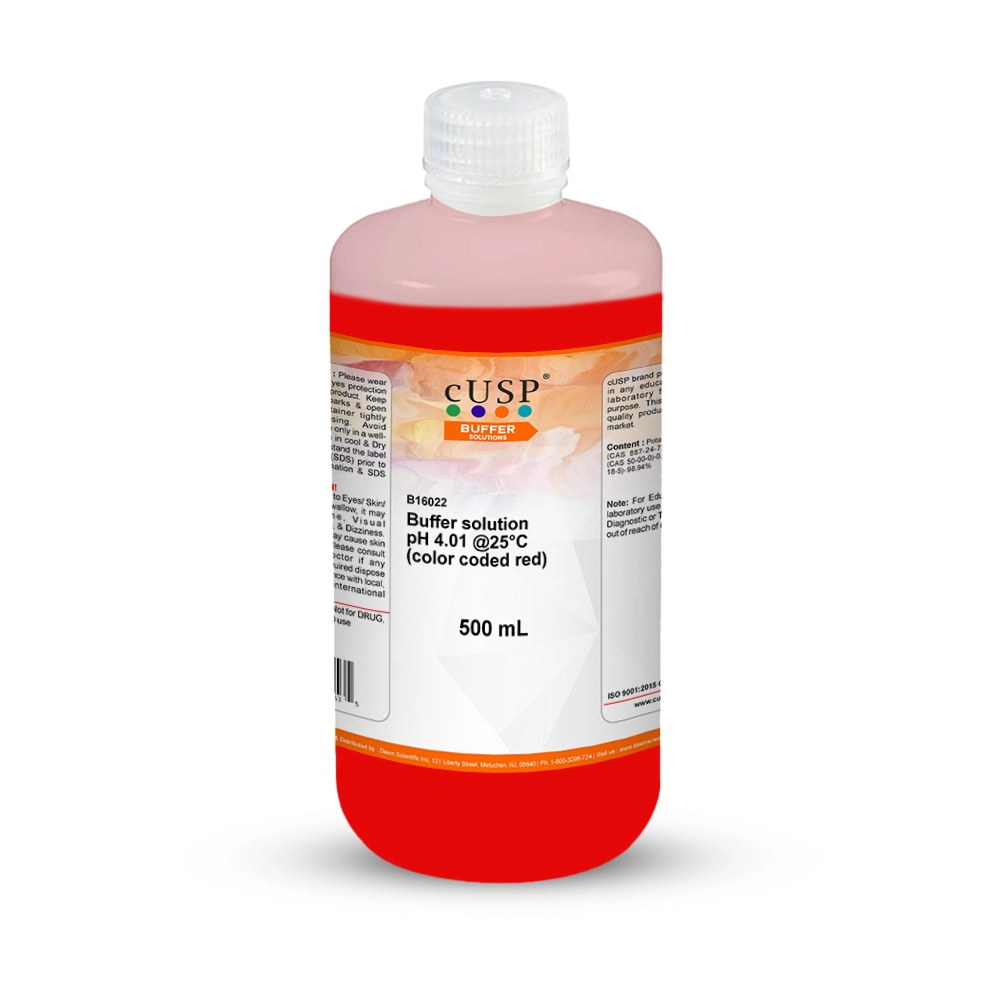 Buffer Solution pH 4.0 @ 25°C Color Coded Red