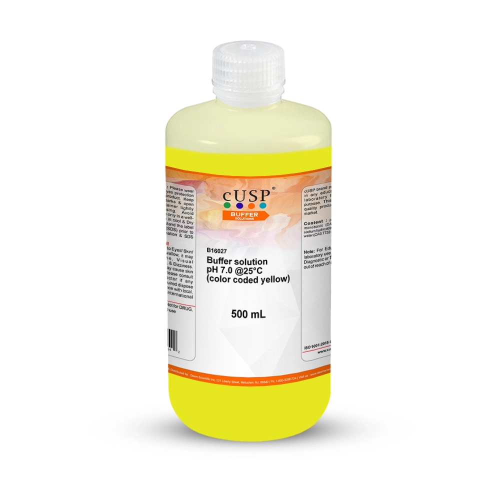 Buffer Solution pH 7.0 @ 25°C Color Coded Yellow