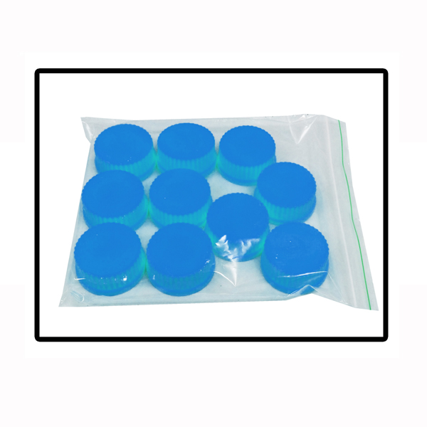 Replacement cap, standard (GL45), 10/pk - Yellow (GL45) 10/pk