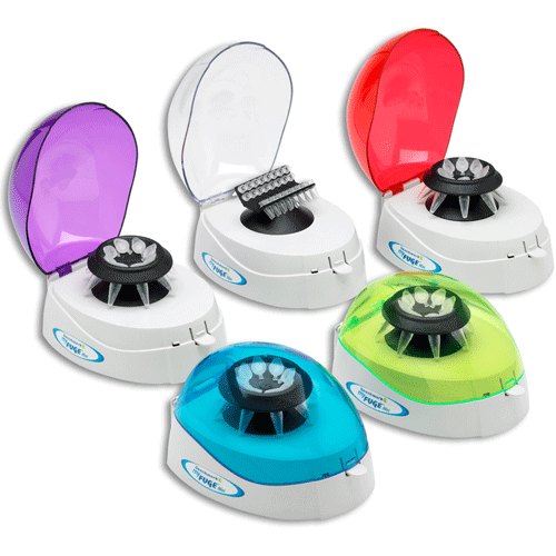MyFuge™ Mini Centrifuge (8place), blue lid, with 2 rotors, 100-240V - red lid with 2 rotors 100-240V (US Plug)