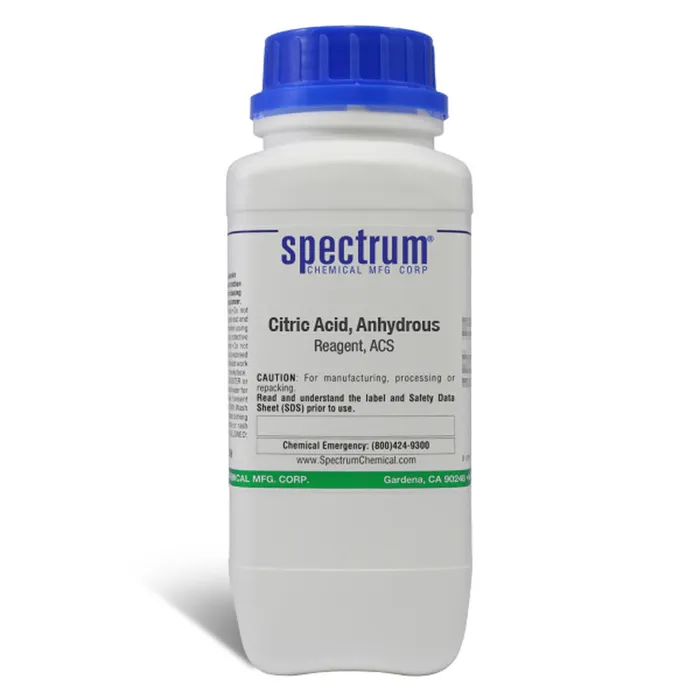 Citric Acid, Anhydrous, Reagent, ACS - 500g