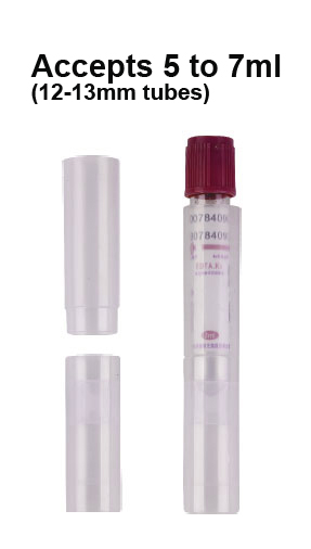 Adapter pack, for 5ml and 7ml (12-13mm) tubes in 15ml rotors, 8/pk.