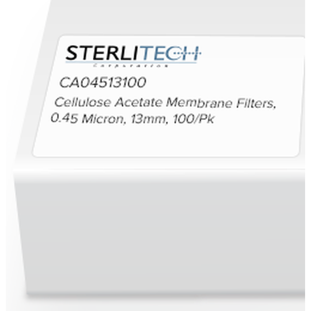 Cellulose Acetate Membrane Filters, 0.45 Micron, 13mm, 100/Pk