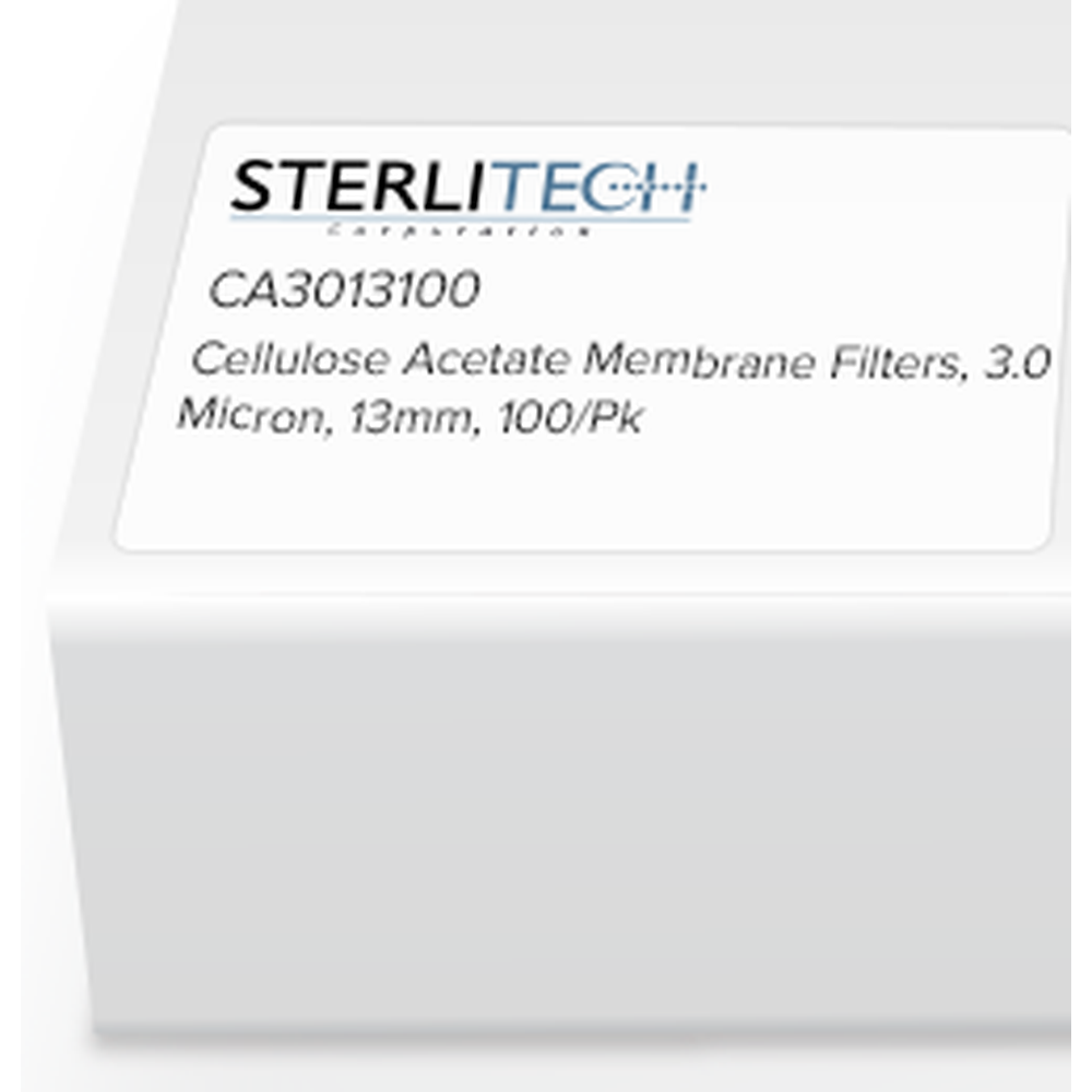 Cellulose Acetate Membrane Filters, 3.0 Micron, 13mm, 100/Pk