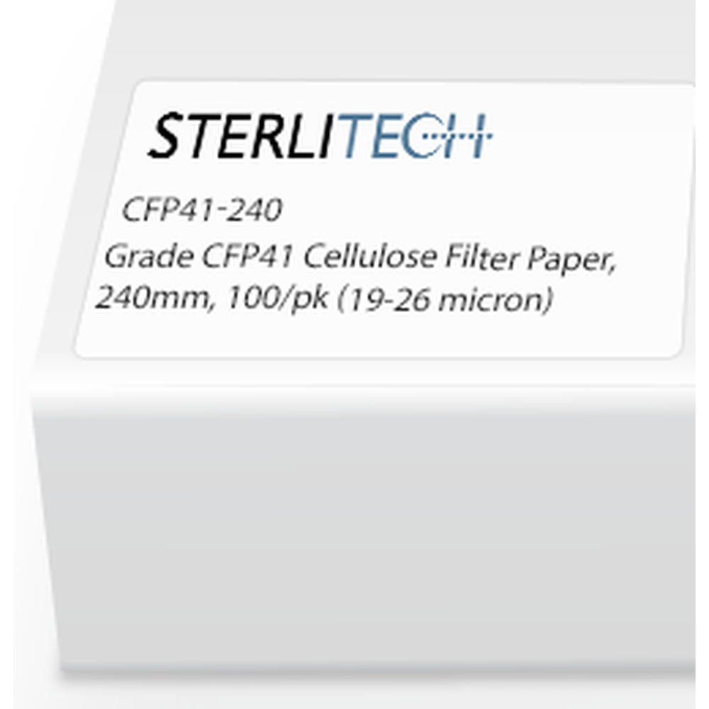 Grade CFP41 Cellulose Filter Paper, 240mm, 100/Pk