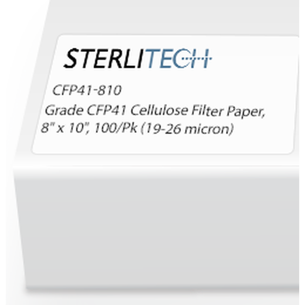 Grade CFP41 Cellulose Filter Paper, 8" x 10", 100/Pk