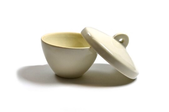 Porcelain Crucible with Lid, Short Form, 30mL Capacity - Pack of 30