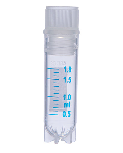 Abdos Cryo Vial internal Thread with Star Foot and Silicone Seal, PP, 1.8 mL, Gamma Sterilized, 1,000/CS