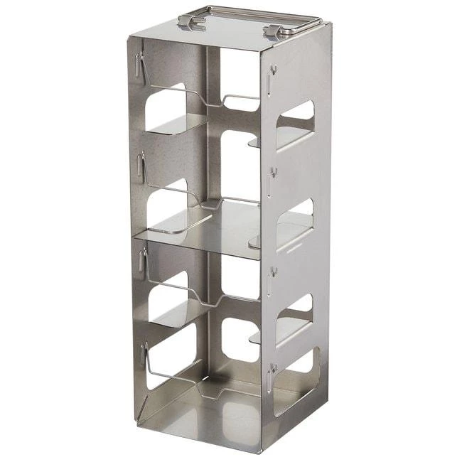 Vertical CryoBox Rack 1.2/2.0 ml 4-Shelf 5x5 Box SS 83 x 84 x 225 mm