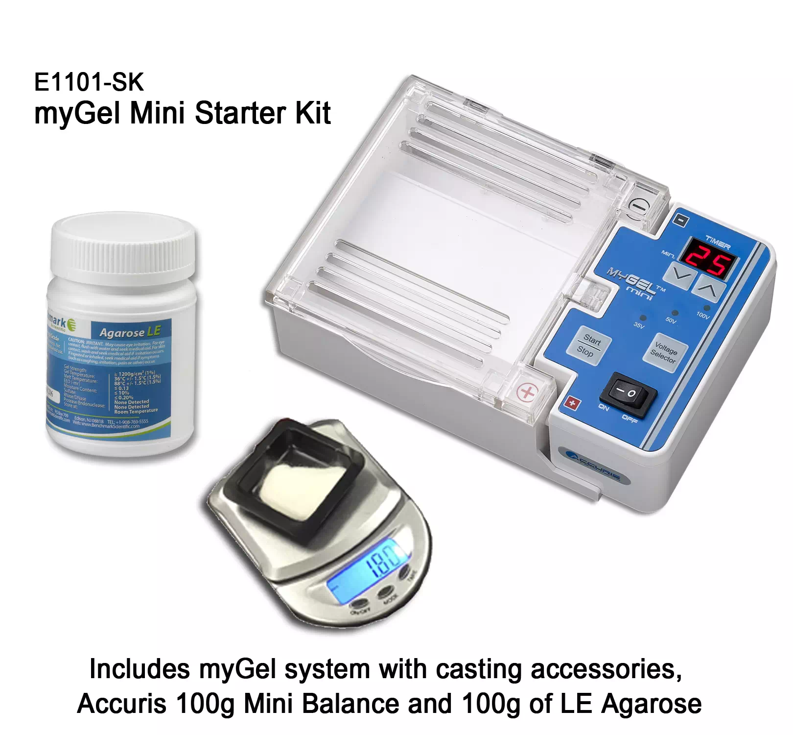 myGel Mini Electrophoresis System Starter Kit - Starter Kit (Includes E1101 A1701 and W4000-100)
