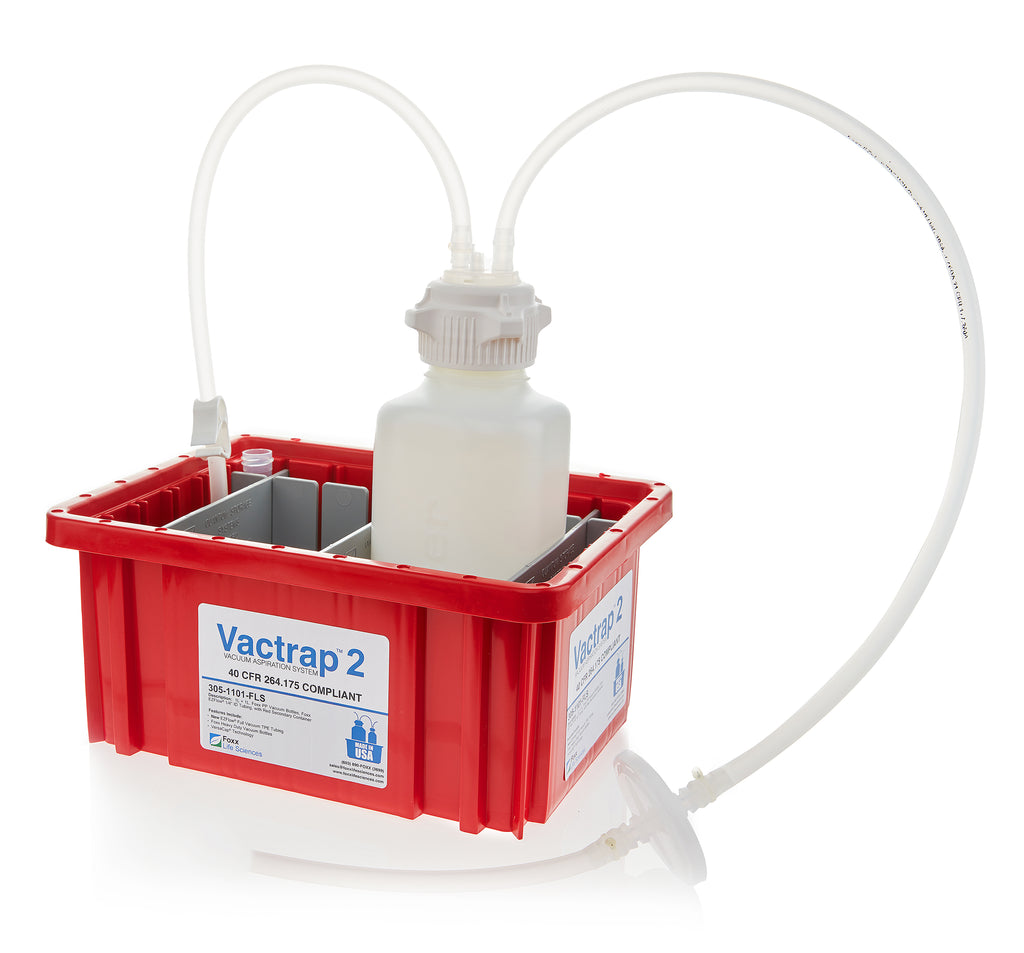 Vactrap™ 2 Vacuum Trap System (Vacuum Flask Alternative) for Aspiration and Vacuum Protection, Shatterproof 1 Liter Aspirator Bottle Assembly with Secondary Container, Bleach Compatible HDPE, 1 L Bottle with Inline Vent Filter, 1/EA