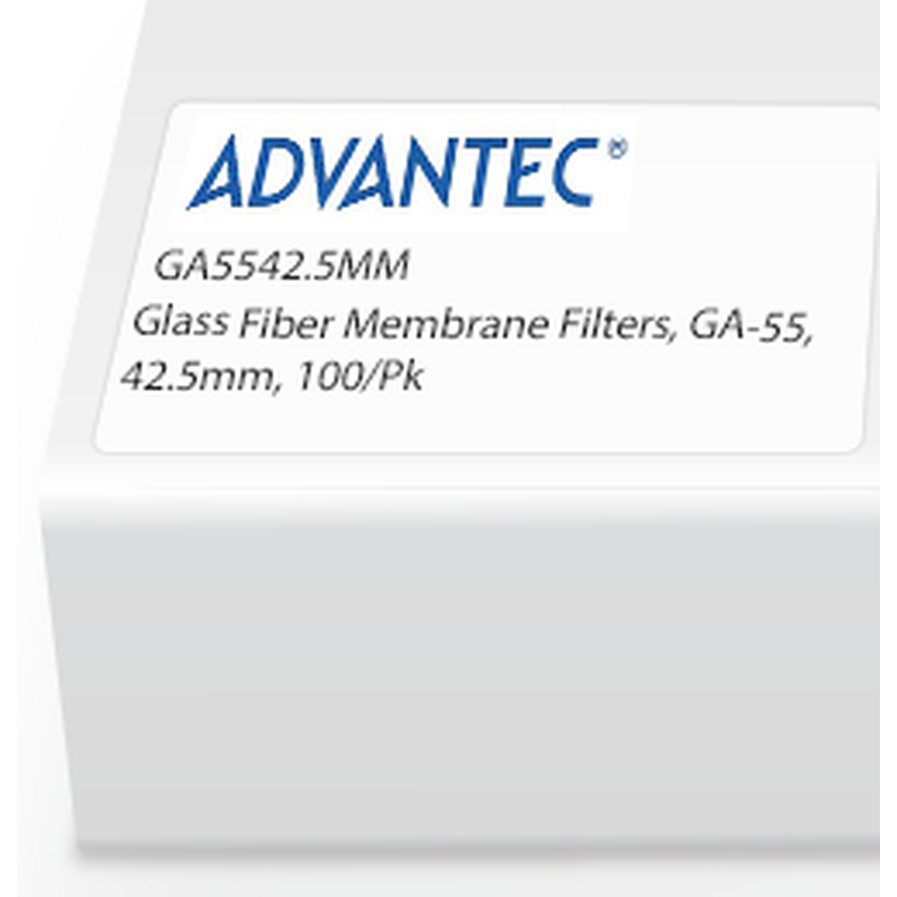 Glass Fiber Filters, Advantec, GA-55, 42.5mm, 100/Pk