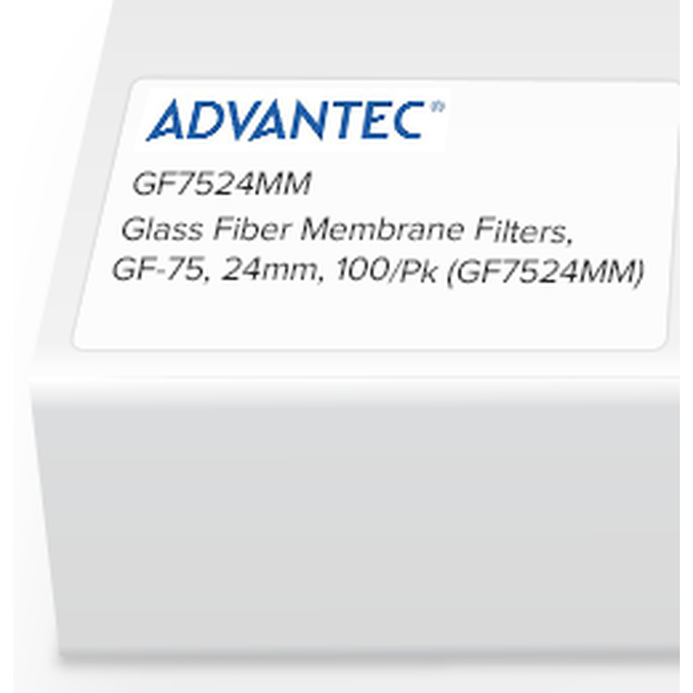 Glass Fiber Membrane Filters, GF-75, 24mm, 100/Pk