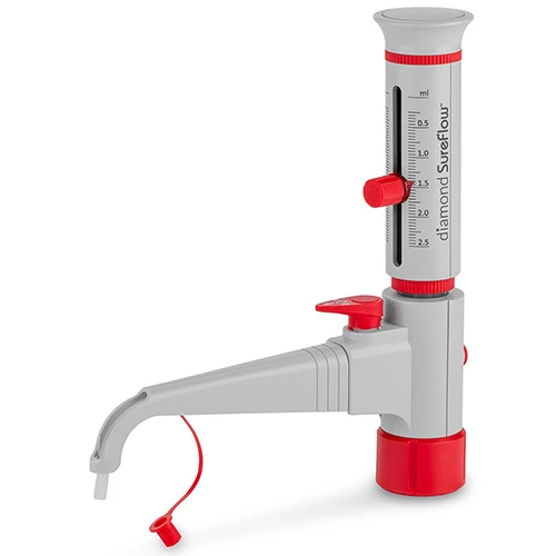 25 Bottle Top Dispenser, Diamond SureFlow, with Recirculation, 2.5mL to 25.0mL, 0.5mL increments