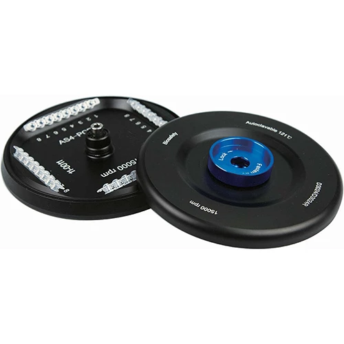 PCR Rotor with Lid, for use with GCM-24 Series High Speed Micro Centrifuges, Aluminum Alloy, Fixing Clips and O-Ring, 15000rpm max, 4-Place for 0.2mL 8 Position