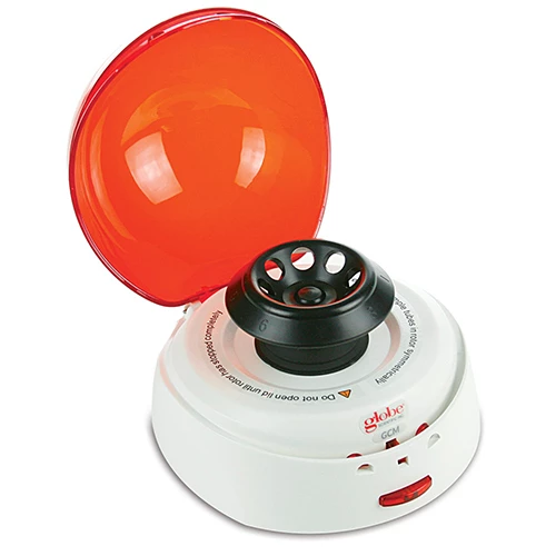 Centrifuge, Mini, 8-Place, 7000rpm Fixed Speed, 120v, 60Hz, US Plug, Red Lid (Includes: 8-Place Rotor for 1.5mL/2.0mL Tubes, 2 x 8 Place Rotor for PCR Tubes