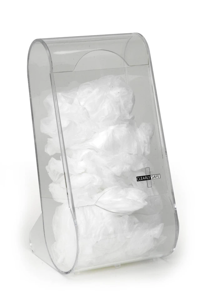 Clearly Safe Acrylic Soft Covers Dispenser Counter or Wall Mount, Clear