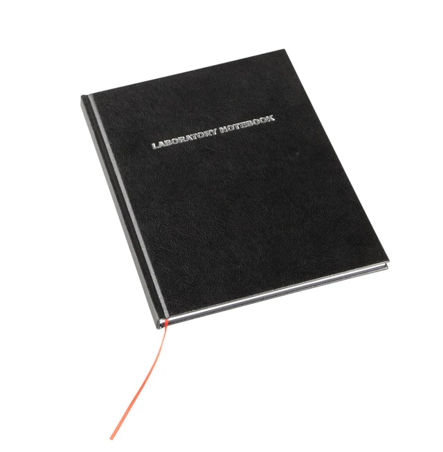 Laboratory Notebook, 100-pages, Lined, Black